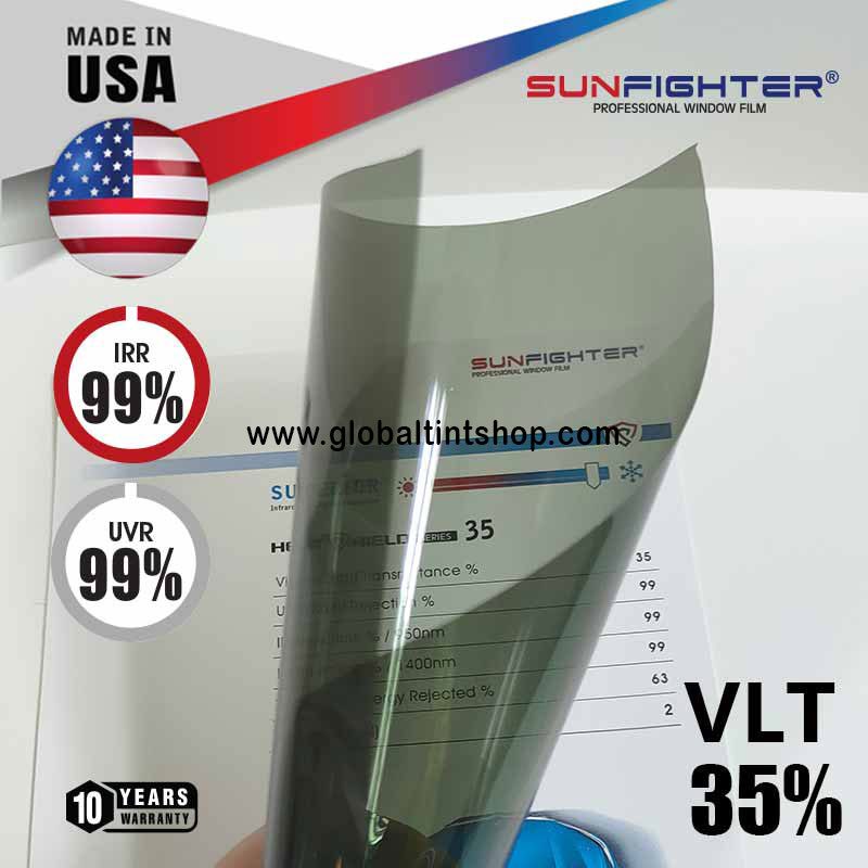 2X Ultra HD Dual Layer Nano Ceramic Sun-Fighter Heat Shield 35 - Made in USA