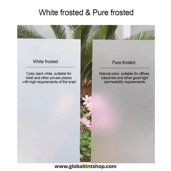 White Frosted 216 Window Frosted Privacy Sticker Elegant Modern For House/ Office/ Bathroom/ Sliding Door/ Window Film - Image 3