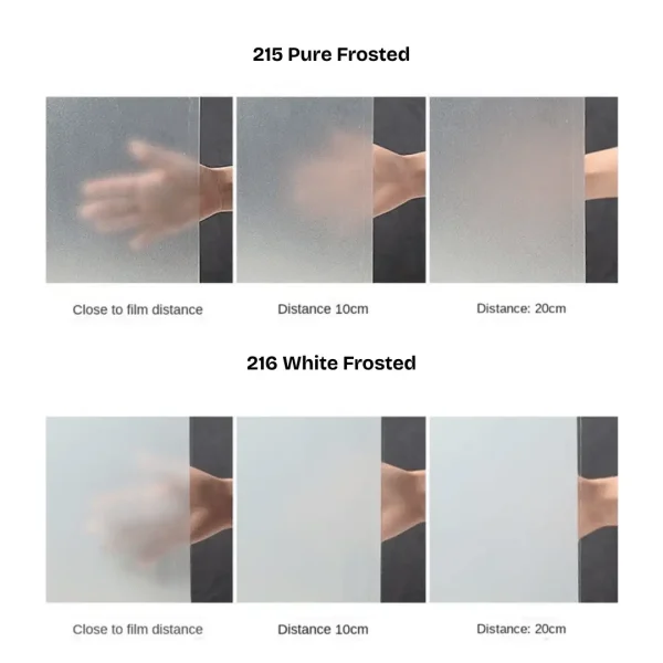 White Frosted 216 Window Frosted Privacy Sticker Elegant Modern For House/ Office/ Bathroom/ Sliding Door/ Window Film - Image 4