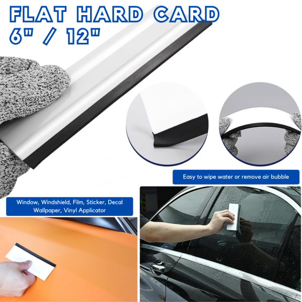 6"/12" Flat Hard Card / Window Film Tint Tools Tint Squeegee Scraper Kit Car Home Professional For Auto - Image 3