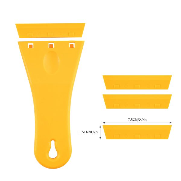 Plastic Scraper Glue Remover – Window Tinting Film Plastic Blade Scraper Knife Tool / Cleaning Scraper / Adhesive Remover + FREE 5pcs Blade - Image 3